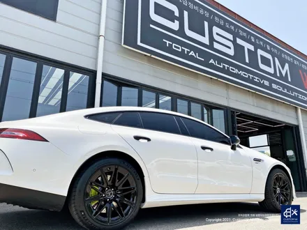 벤츠 신형 GT43 AMG 블랙유광 휠도색 + 애시드 그린 캘리퍼 도색 / 용인 처인구