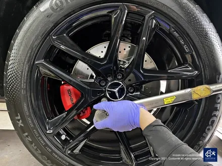 벤츠 GLE53 AMG 블랙유광 휠도색 & 레드 캘리퍼 도색 / 용인 처인구