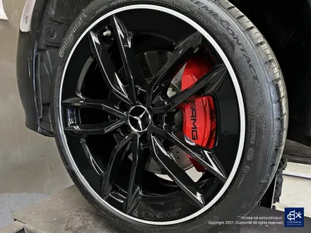 벤츠 E53 AMG 잘못된 도색 이력 박리 후 투톤 유광 휠도색 + 레드 캘리퍼 도색 / 용인 처인구