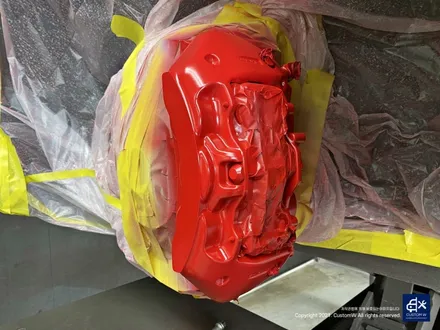 벤츠 GT43 AMG 휠수리 후 블랙 실버 투톤 유광 휠도색 + 레드 캘리퍼 도색 / 용인 처인구