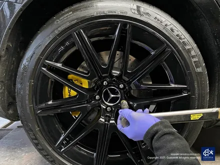 벤츠 GT43 AMG 블랙유광 휠도색 + 옐로우 캘리퍼 도색 / 용인 처인구