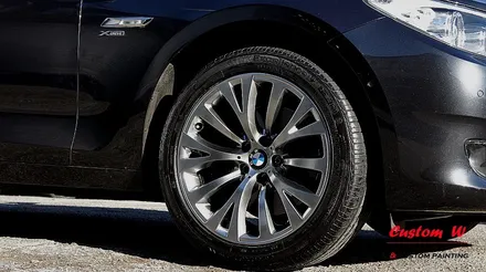 BMW 5GT 안타까운 사연의 휠을 고스트크롬으로 휠도색, 블랙 캘리퍼도색. / 용인 처인구