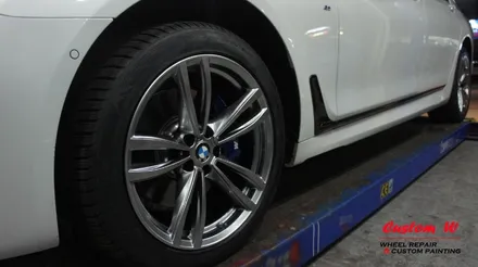 신형 2017 BMW 7시리즈 캘리퍼도색과 고스트크롬 휠도색. / 용인 처인구