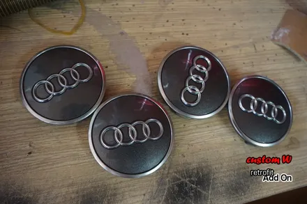 아우디 Q7 휠 상처수리 후 블랙유광 휠도색, 레드 캘리퍼도색(BREMBO로고) / 용인 처인구