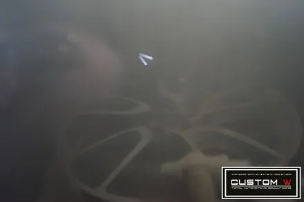 메르세데스 벤츠 GLC 43 AMG 휠 상처수리 후 블랙유광 휠도색 + 레드 캘리퍼도색. / 용인 처인구