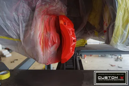 레인지로버 보그 블랙유광 휠도색, 레드 캘리퍼도색(brembo) / 용인 처인구