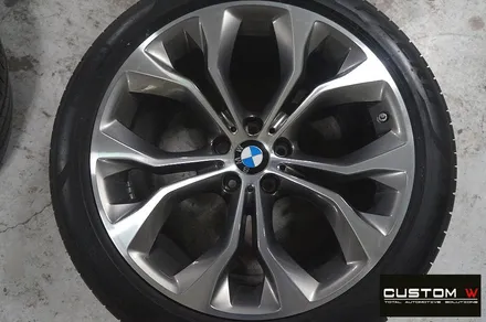 BMW X6 상처난 20인치 다이아몬드 커팅 휠 수리 복원. / 용인 처인구