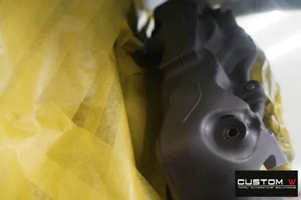 잘 못된 휠수리 도색 이력이 있는 벤츠 CLS63AMG 약품 박리 후, 재작업 다이아몬드 컷팅 블랙 폴리시 휠로 커스터 마이징, 레드 캘리퍼 도색 작업 까지.! / 용인 처인구