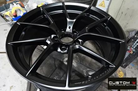 비포장도로에서 손상된  BMW F80 M3 반무광 휠 복원, 카본 세라믹 골드 캘리퍼 도색 / 용인 처인구