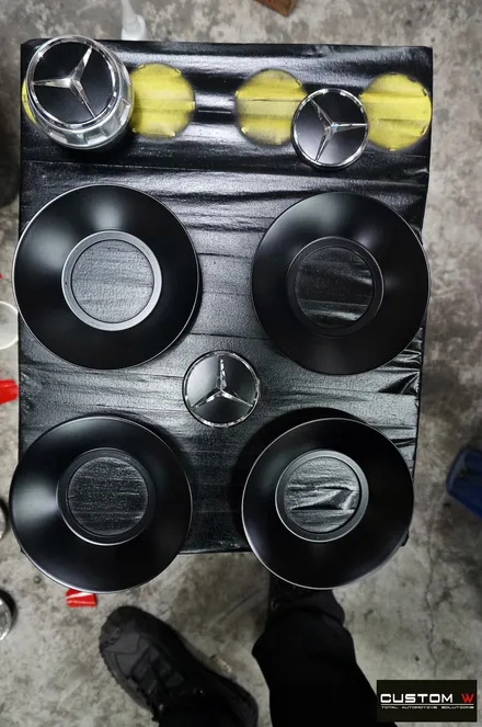 벤츠 S63 AMG 무광블랙실버 투톤 휠 도색 / 용인 처인구