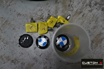 BMW 640d 휠 상처 수리 후 블랙유광 휠도색 + 블루 캘리퍼 도색 / 용인 처인구