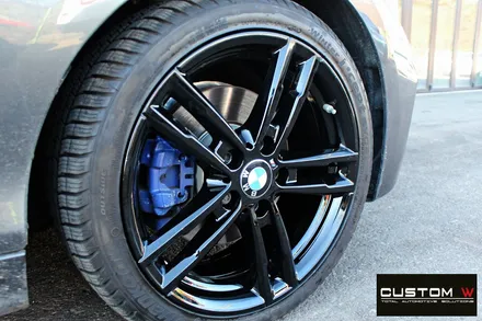 BMW 118d 휠 상처 수리 후 블랙유광 휠도색 / 용인 처인구