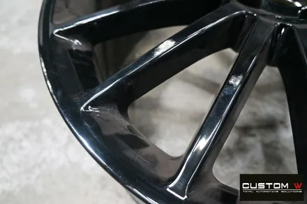 벤츠 A45 AMG 유광 블랙실버 투톤 휠도색 + 레드 캘리퍼 도색 / 용인 처인구