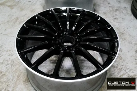 벤츠 GT43 AMG 블랙 실버 투톤 유광 휠도색 + 카본 세라믹 골드 캘리퍼 도색 / 용인 처인구