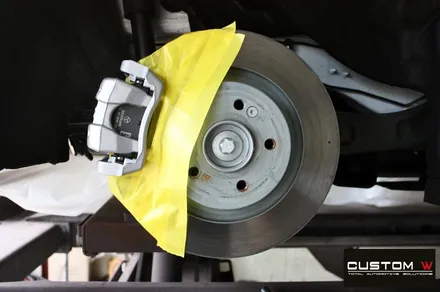 벤츠 CLA250 블랙유광 휠도색 + 애시드 그린 형광 캘리퍼 도색 / 용인 처인구