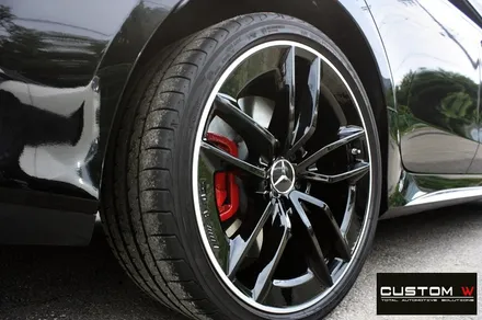 벤츠 CLS53 AMG 휠 상처 수리 후 블랙 실버 투톤 유광 휠도색 / 용인 처인구