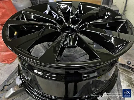 역대급 분진 제거! BMW F10 528i 휠수리 후 블랙유광 휠도색 + 블루 캘리퍼 도색 / 용인 처인구