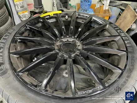 벤츠 GT43 AMG 휠수리 후 블랙유광 휠도색 / 용인 처인구