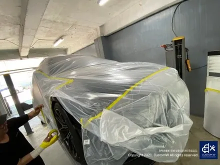 BMW G87 M2 930M 블랙 유광 휠도색 + 레드 캘리퍼 도색 커스텀W에 자주 입고되는 포켓 머신~~! / 용인 처인구