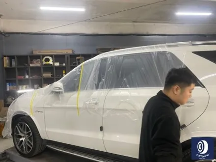 벤츠 GLE63 AMG 휠 도색 불량 재작업 약품 박리 제거 후, 사틴 블랙 + 실버 투톤 휠도색 + 레드 캘리퍼 도색 / 용인 처인구