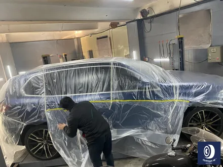 BMW G05 X5 22인치 휠 상처 수리 후, 블랙 유광 휠도색 + 부식 제거 후, 블루 캘리퍼 도색 / 용인 처인구