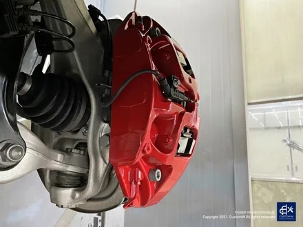 벤츠 GLE53 AMG 휠수리 후 블랙유광 휠도색 + 레드 캘리퍼 도색 / 용인 처인구