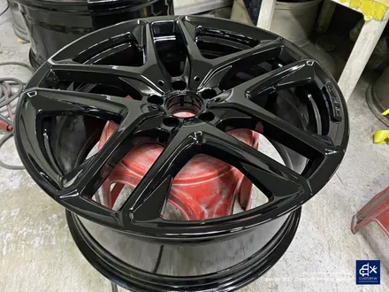 벤츠 GLE53 AMG 블랙유광 휠도색 + 레드 캘리퍼 도색 / 용인 처인구