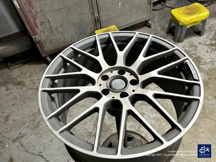 벤츠 C63 AMG 블랙 실버 투톤 유광 휠도색 + 레드 캘리퍼 도색 / 용인 처인구