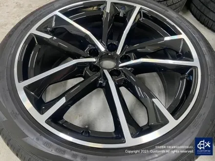 아우디 A7 50TDI 20인치 휠 상처 수리 후, 다이아몬드 커팅 가공을 이용한 블랙 폴리시 휠 커스텀 도색 작업 그리고 레드 캘리퍼 도색 작업까지_! / 용인 처인구