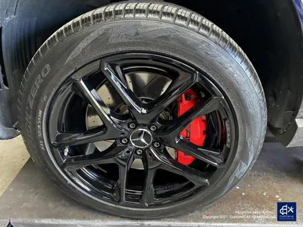 벤츠 GLE53 AMG 휠수리 후 블랙유광 휠도색 & 레드 캘리퍼 도색 / 용인 처인구