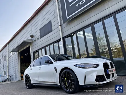 BMW G80 M3 블랙유광 휠도색 + 애시드 그린 캘리퍼 도색 / 용인 처인구
