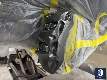 아우디 Q7 55TFSI 플라스틱 커버가 장착된 21인치 휠 블랙 유광 휠도색 + 부식 제거 후, 건메탈 그레이 캘리퍼 도색 / 용인 처인구
