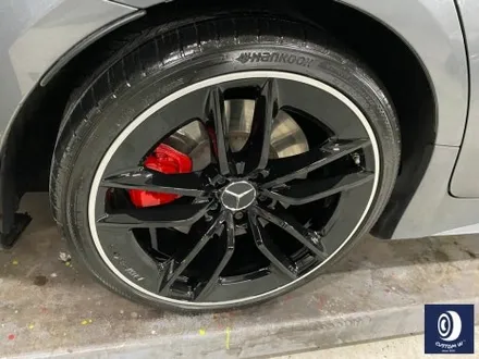 벤츠 CLS53 AMG 휠 상처 수리 후, 블랙 + 실버 투톤 휠도색 그리고  레드 캘리퍼 도색 작업까지_! (FEAT. 비 오는 날에도 작업 이상무_!!) / 용인 처인구
