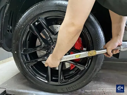 벤츠 GLE53 AMG 블랙유광 휠도색 + 레드 캘리퍼 도색 / 용인 처인구