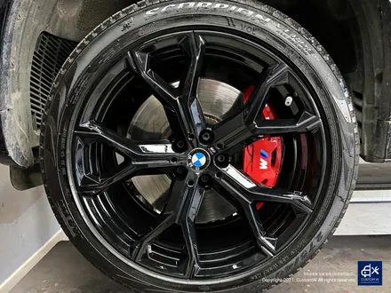 BMW G06 X6 블랙유광 휠도색 + 레드 캘리퍼 도색 / 용인 처인구