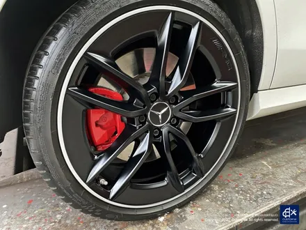 벤츠 E53 AMG 휠수리 후 블랙 실버 투톤 무광 휠도색 + 레드 캘리퍼 도색 / 용인 처인구