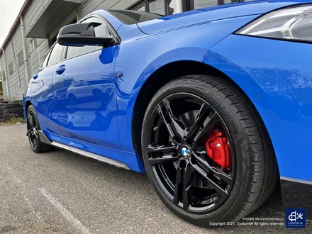 BMW 120i 704M 블랙유광 휠도색 + 레드 캘리퍼 도색 / 용인 처인구