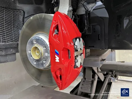 BMW X6 40i 신차 741M 블랙유광 휠도색 + 레드 캘리퍼 도색 / 용인 처인구