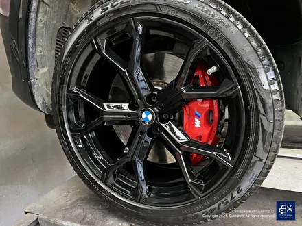 BMW G06 X6 블랙유광 휠도색 + 레드 캘리퍼 도색 / 용인 처인구