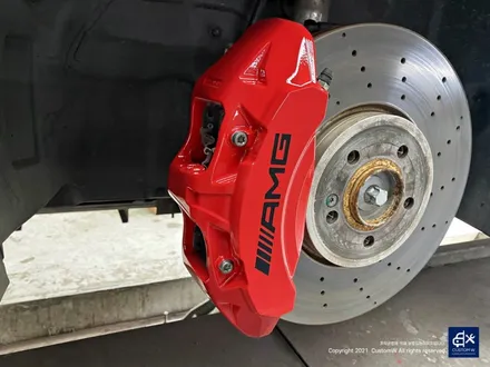 벤츠 A45 AMG BBS CIR 블랙 실버 투톤 유광 휠도색 + 레드 캘리퍼 도색 / 용인 처인구