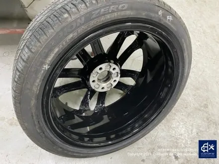 아우디 A7 50TDI 20인치 휠 상처 수리 후, 다이아몬드 커팅 가공을 이용한 블랙 폴리시 휠 커스텀 도색 작업 그리고 레드 캘리퍼 도색 작업까지_! / 용인 처인구