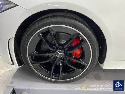 벤츠 CLS53 AMG 블랙 실버 투톤 유광 휠도색 + 레드 캘리퍼 도색 / 용인 처인구