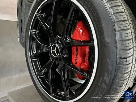 벤츠 GLC43 AMG 휠수리 후 투톤 유광 휠도색 + 레드 캘리퍼 도색 / 용인 처인구