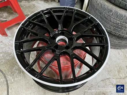벤츠 C63 AMG 블랙 실버 투톤 유광 휠도색 + 레드 캘리퍼 도색 / 용인 처인구