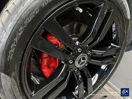 벤츠 GLK220 휠수리 후 블랙유광 휠도색 + 부식 제거 후 레드 캘리퍼 도색 / 용인 처인구
