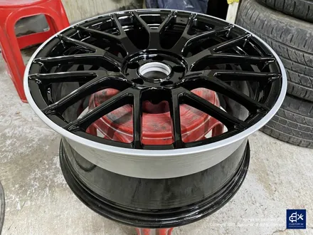 벤츠 C63 AMG 블랙 실버 투톤 유광 휠도색 + 레드 캘리퍼 도색 / 용인 처인구