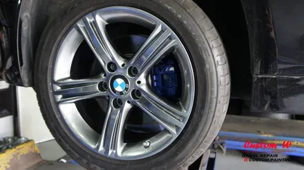BMW 320D 17인치 고스트크롬 휠도색 + 캘리퍼도색. / 용인 처인구