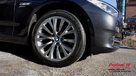 BMW 5GT 안타까운 사연의 휠을 고스트크롬으로 휠도색, 블랙 캘리퍼도색. / 용인 처인구