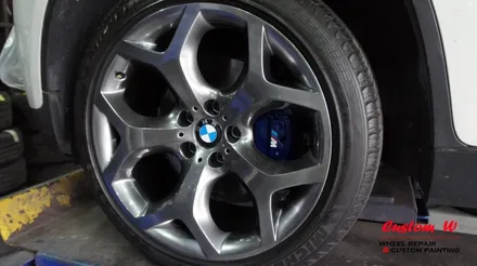 BMW X6 20인치 Y스포크 휠수리 후 고스트크롬 휠도색. / 용인 처인구