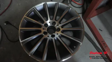 메르세데스 벤츠 W205 C220 19인치 AMG 상처난 휠 다이아몬드컷팅 휠수리, 금호 LE 스포츠 타이어교체. / 용인 처인구